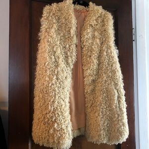 Vintage curly lamb vest